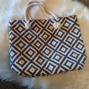 Summer and Rose Navy diamond tote
